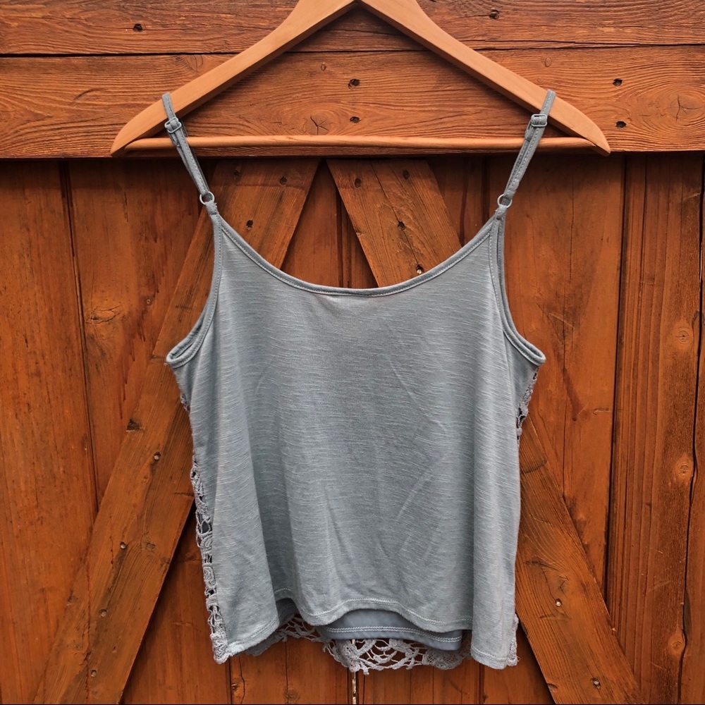 Pale Blue Crochet Tank - Picture 2 of 4